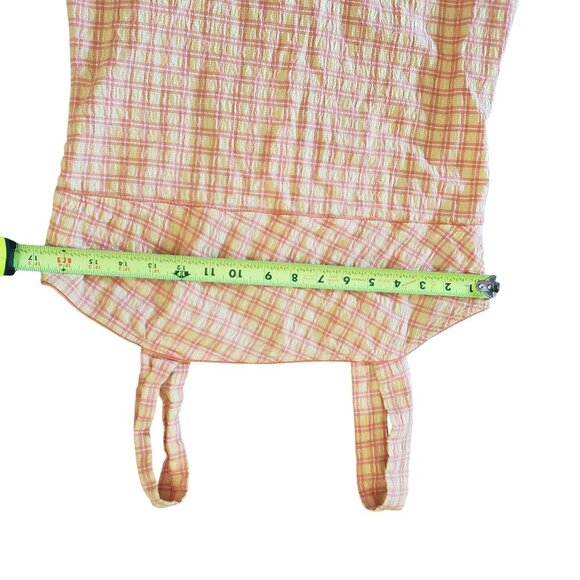 Niki-Lee California 90s Y2K Plaid‎ Sundress Size 7 Summer Festival Party Yellow - Picture 6 of 6